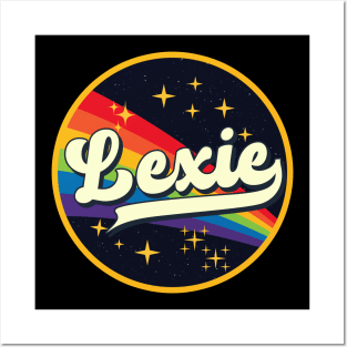 Lexie // Rainbow In Space Vintage Style Posters and Art